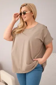 Dámské plus size top Kesi fango