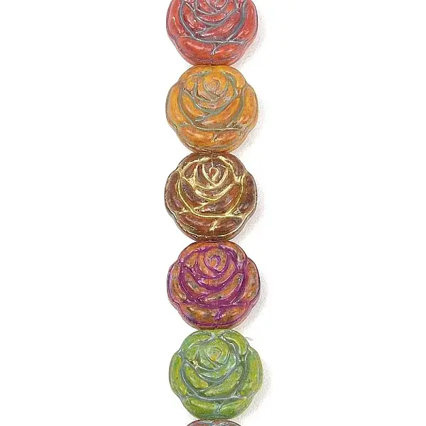 Painted Glass Beads Strands