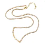 Brass Pave Clear Cubic Zirconia Tennis Necklace Making