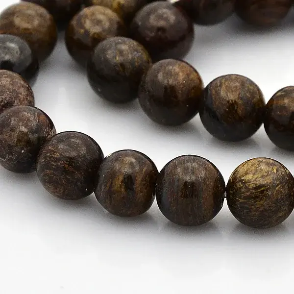Natural Bronzite Round Beads Strands