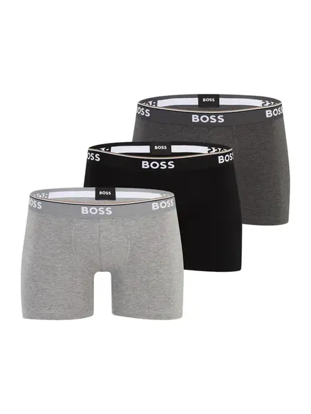 BOSS Boxerky 'Power'  sivá / tmavosivá / čierna