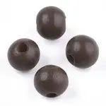 Painted Natural Wood Beads