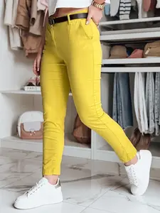 Dámské slim fit kalhoty LINESKA s páskem