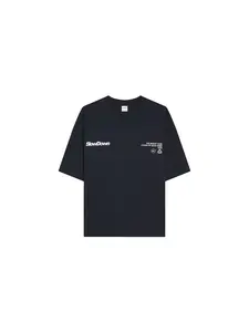 Bershka Tričko  námornícka modrá / pastelovo modrá / biela