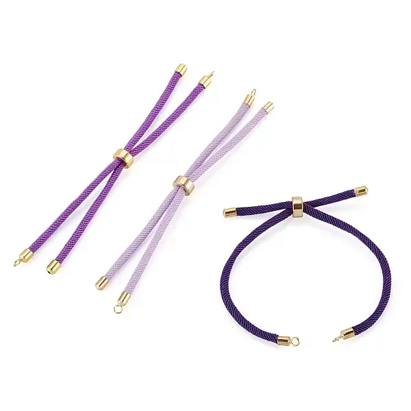 3Pcs 3 Styles Polyester Cord Bracelet Making