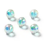 Two Tone UV Plating Rainbow Iridescent Acrylic Beads
