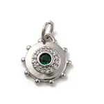 Brass Micro Pave Cubic Zirconia Charms