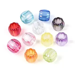 UV Plating Transparent Acrylic European Beads
