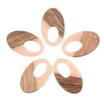 Opaque Resin & Walnut Wood Pendants