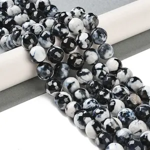 Natural Fire Crackle Agate Beads Strands