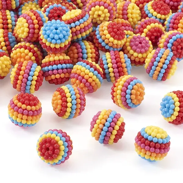 Resin Waxberry Beads
