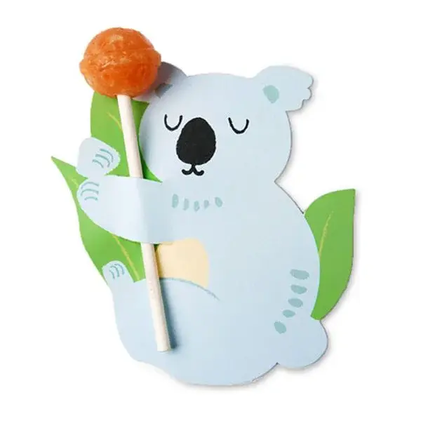 Koala Shape Paper Candy Lollipops Cards