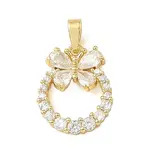 Brass Micro Pave Cubic Zirconia Pendants