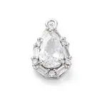 Brass Micro Pave Clear Cubic Zirconia Pendants