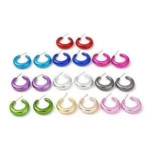 Ring Acrylic Stud Earrings