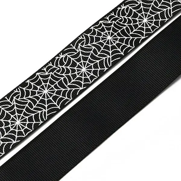5 Yards Halloween Printed Polyester Grosgrain Ribbon