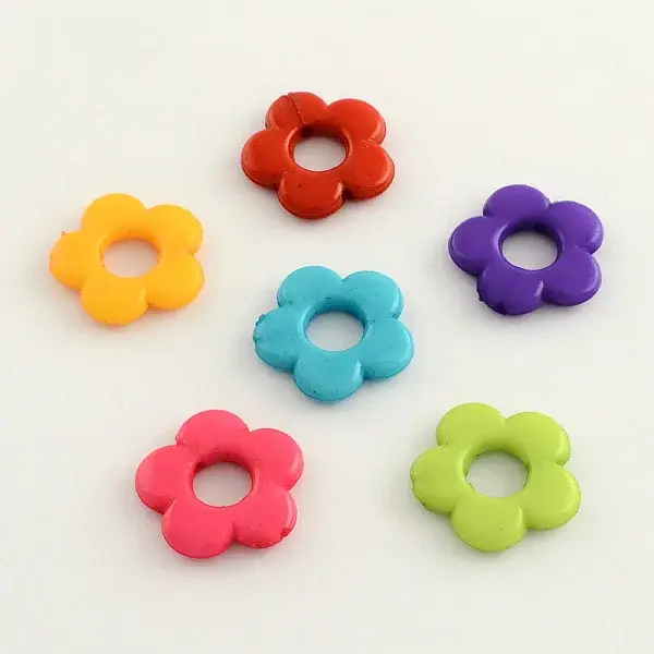Opaque Acrylic Flower Bead Frames