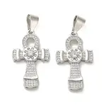 Brass Micro Pave Cubic Zirconia Pendants