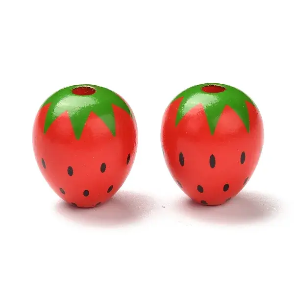 Spray Painted Natural Wood Beads