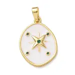 Brass Micro Pave Cubic Zirconia Pendants
