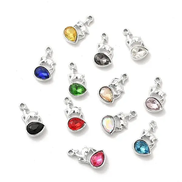 UV Plating Alloy Glass Pendants