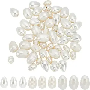54Pcs 3 Styles Natural Cultured Freshwater Pearl Beads