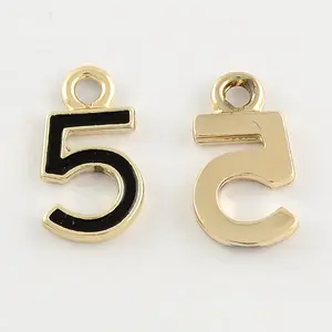 Light Gold Tone Alloy Enamel Pendants