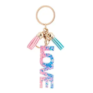 Alloy & Resin Tassel Keychains