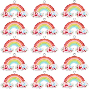 30Pcs Opaque Resin Pendants