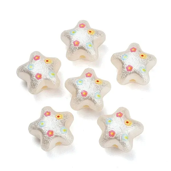 Textured Opaque Acrylic Beads