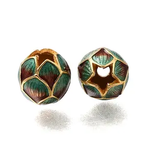 Brass Enamel Beads