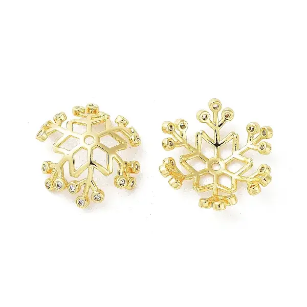 Brass Micro Pave Cubic Zirconia Bead Cap