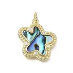 Brass Micro Pave Clear Cubic Zirconia Pendants