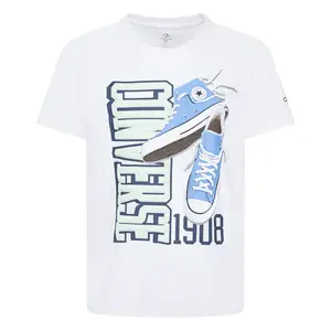 CONVERSE Tričko  vodová / svetlomodrá / biela