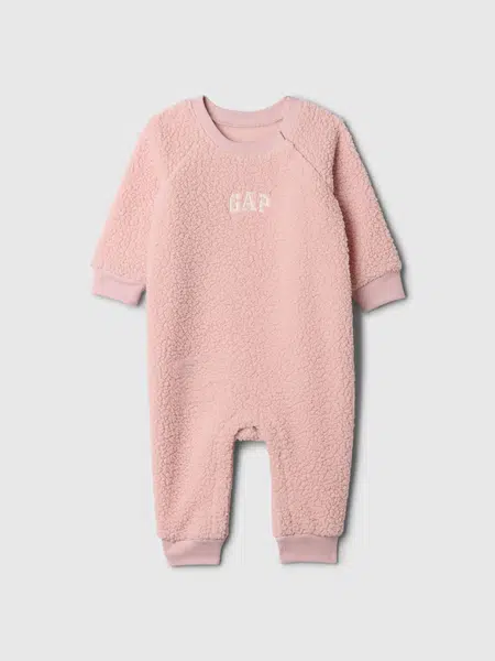 GAP Baby sherpa jumpsuit with logo - Girls
