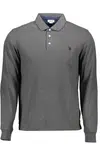 US POLO SHIRT LONG SLEEVE MEN'S GRAY