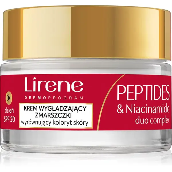 Lirene Peptides & Niacinamide Duo Complex zpevňující denní krém proti vráskám pro zralou pleť SPF 20 50 ml