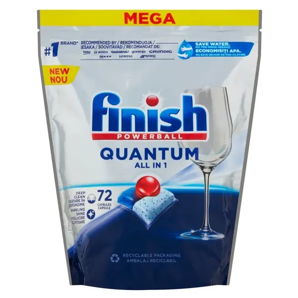 FINISH Quantum All in 1 Kapsle do myčky nádobí 72 ks