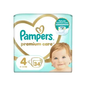 Pampers Premium Care vel. 4 9–14 kg dětské pleny 34 ks