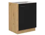 Dolná kuchynská skrinka Modena, 60 cm, dub artisan/čierna%