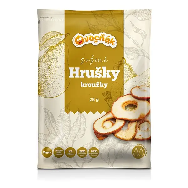 OVOCŇÁK Sušené hruškové kroužky 40 g