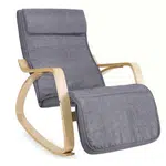 Boxxx RELAXAČNÍ KŘESLO, dřevo, textil, šedá