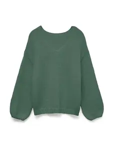 VERO MODA Oversize sveter 'VMMaybe'  tmavozelená