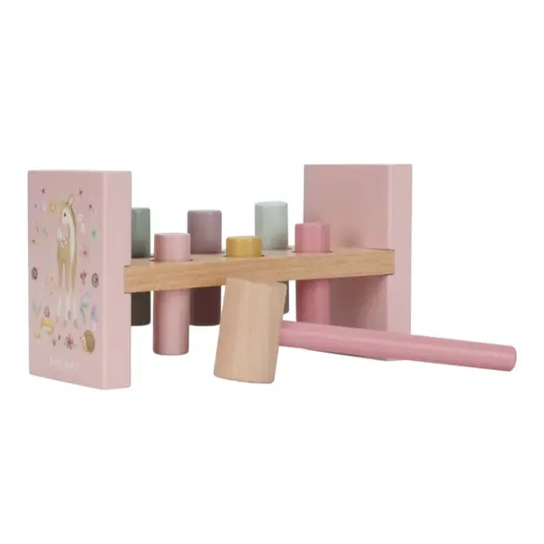 Little Dutch Fairy Garden Pounding Bench zatĺkačka 12 m+ 1 ks