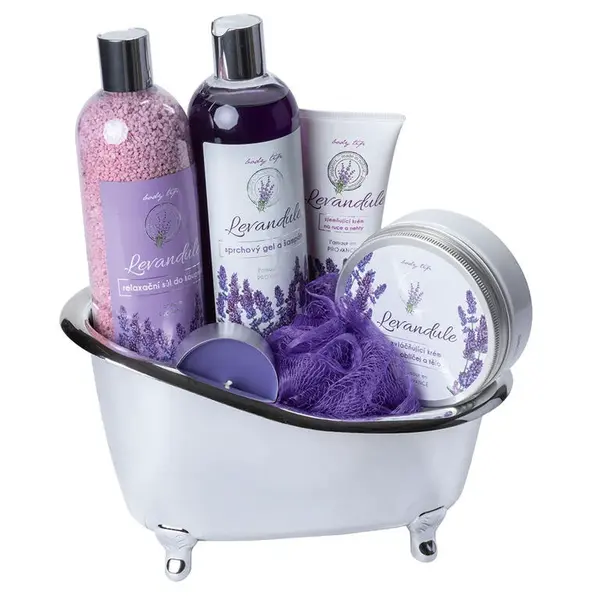 Darčeková sada kosmetiky LEVANDUĽA, strieborná vanička