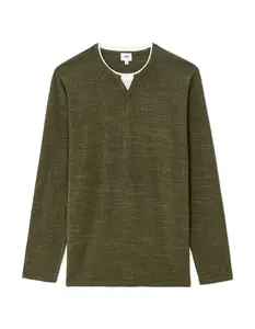 Pánský svetr s henley límcem