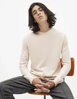 Krémový vlnený sveter Celio Semerirond