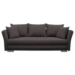 MID.YOU ROZKLÁDACÍ POHOVKA, textil, tmavě hnědá