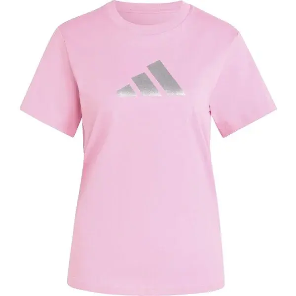 adidas MET LOGO TEE Dámské triko, růžová, velikost