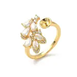 Brass Pave Clear Cubic Zirconia Earring Findings
